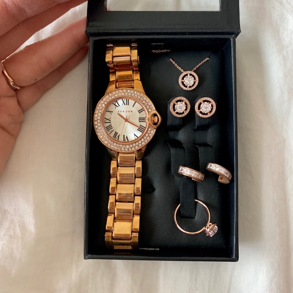 Rose Gold Plated Jewelry Set
